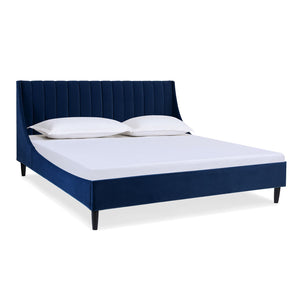 Aspen - Vertical Tufted Modern Headboard Platform Bed Set by Couch.com