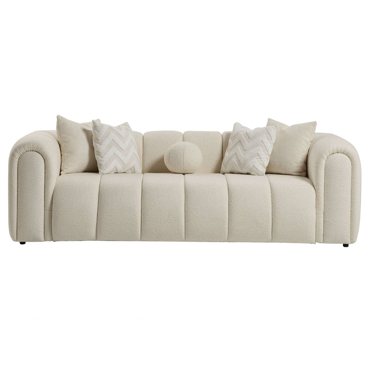 Beatrice - Modern Tufted Sofa - Ivory / White by Couch.com