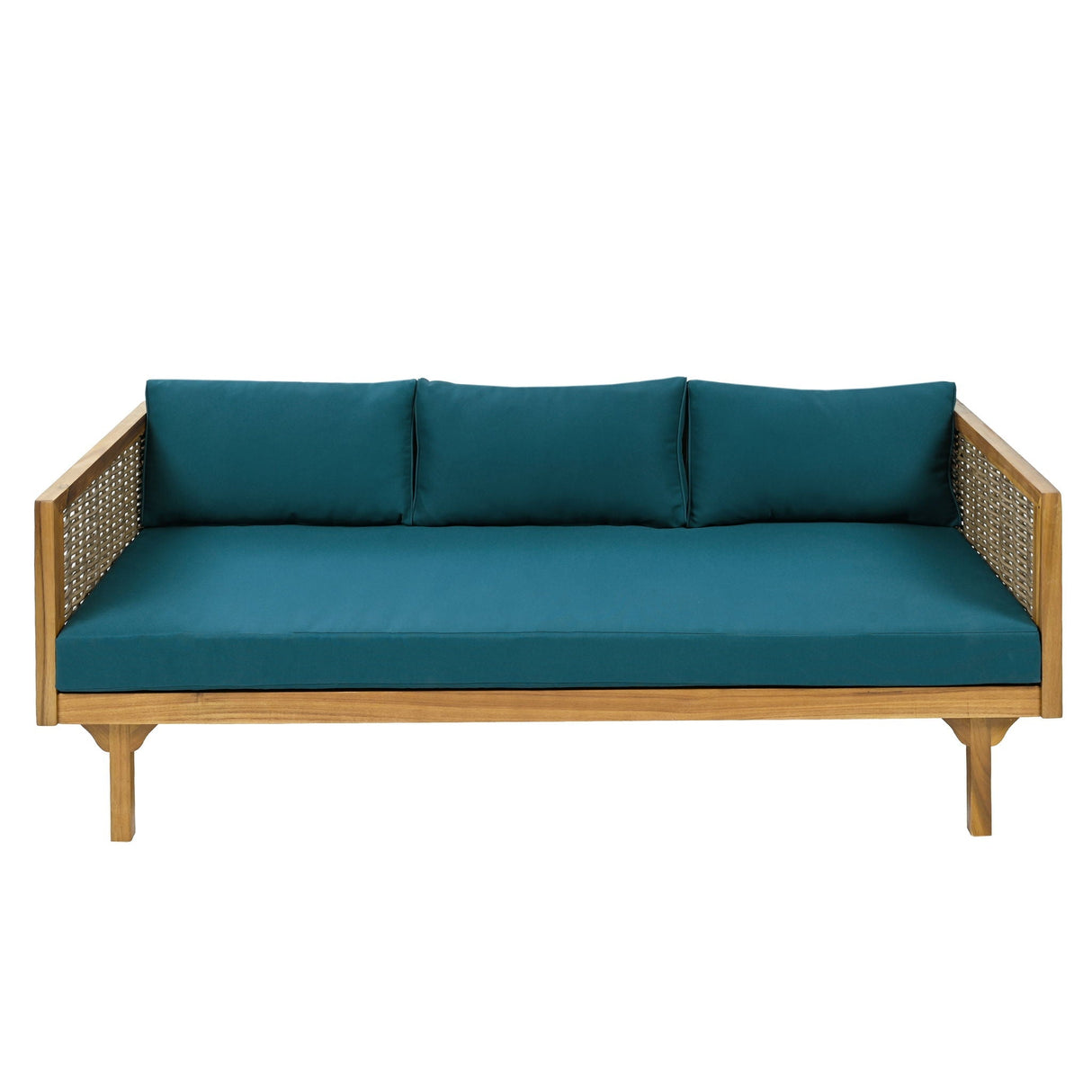 Claremont 3 Seater Daybed Teak Acacia Wood Water Resistant Cushions