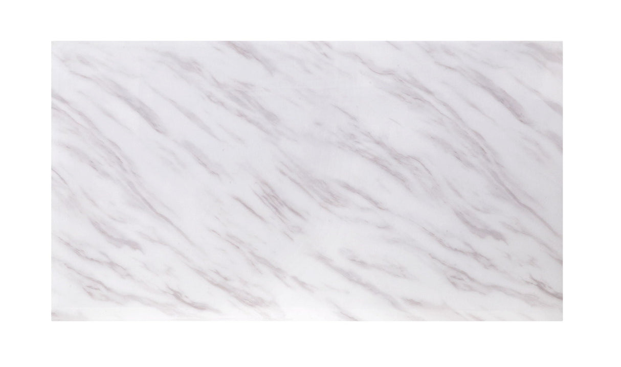 Zander Printed Faux Marble Top Mirrored Coffee Table