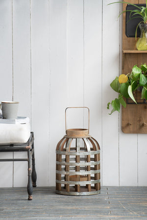 Decorative Lantern With Handle, Wooden Lantern For Indoor Outdoor, Home Garden Wedding by Couch.com