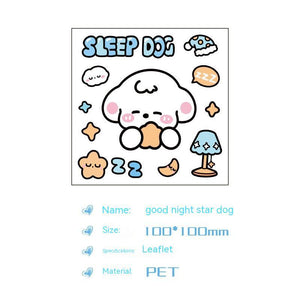 Cute Bear Clear Water Cup Stickers Children's Cartoon Korean Journal Material Mobile Phone Cup Decoration