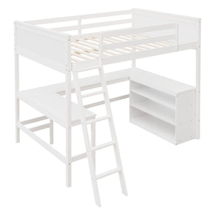 Loft Bed With Shelves With Desk by Couch.com