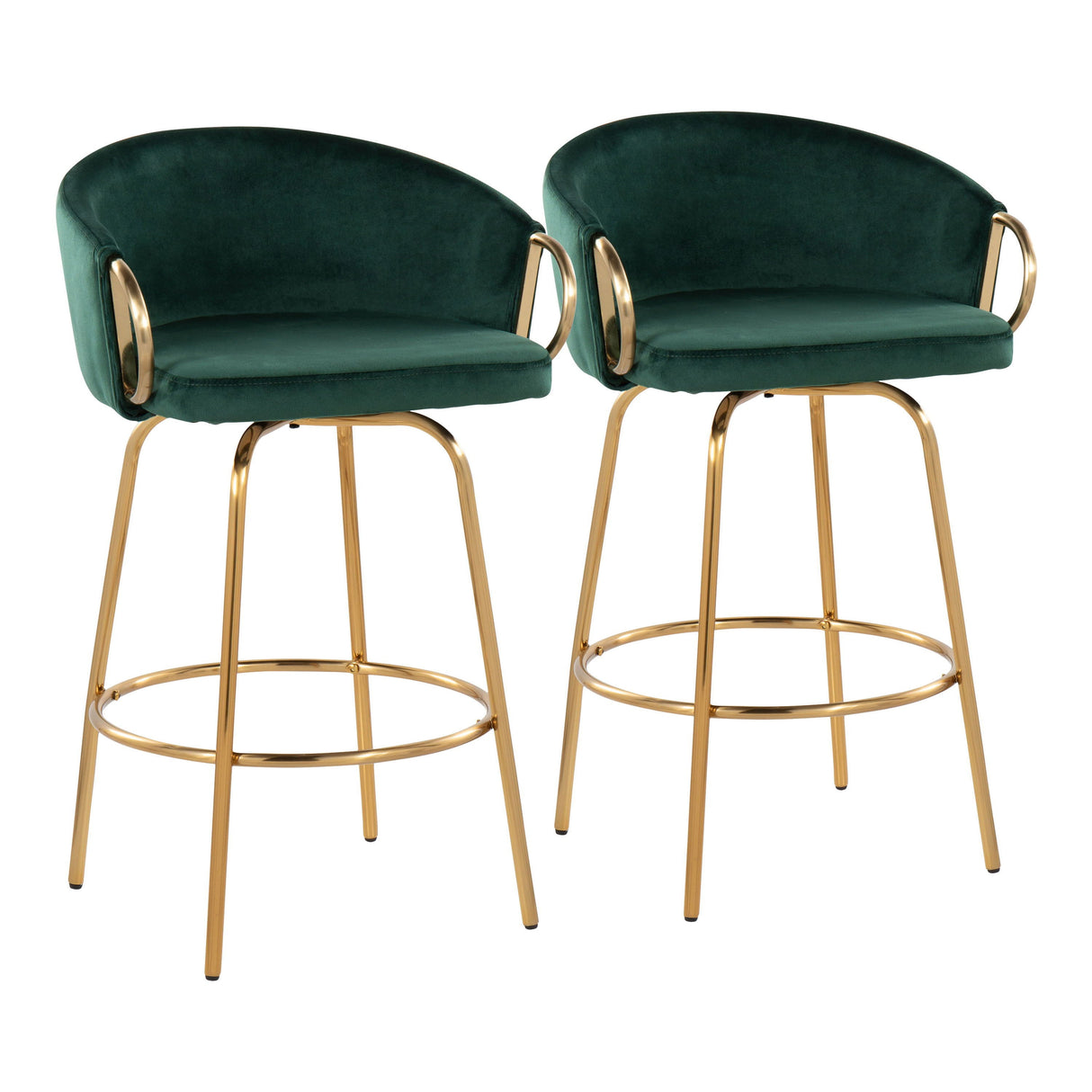 Claire - Contemporary & Glam Counter Stool (Set of 2) by Couch.com