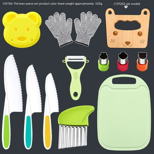 Children's Anti-cutting Gloves Cutting Board Fruit Knife