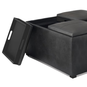 Avalon - Upholstered Square Coffee Table Storage Ottoman by Couch.com