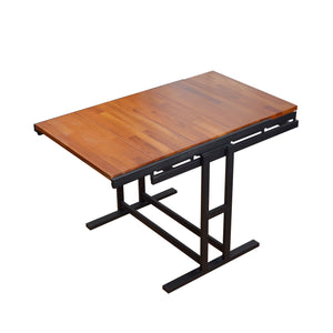 Multifunction Convertible Dining Table, Free Switch Space Saving Table Shelf For Home And Studio - Mahogany by Couch.com