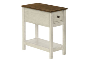 Accent End Table, 2 Tier, Narrow, Lamp, Storage Drawer, Charming Design by Couch.com