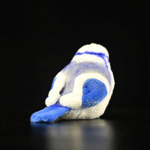 Gray Blue Tit Fat Chirp Plush Toy