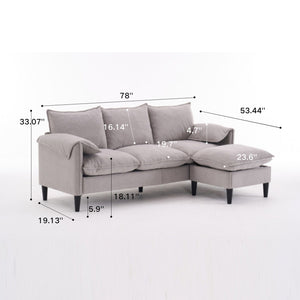 Convertible Combination Sofa With Footstools With Storage by Couch.com