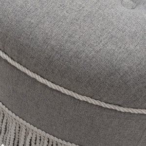 Yolanda - Round Upholstered Accent Ottoman by Couch.com