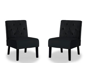 Reese - Living Room Armless Button Tufted Pattern Accent Chair (Set of 2) by Couch.com