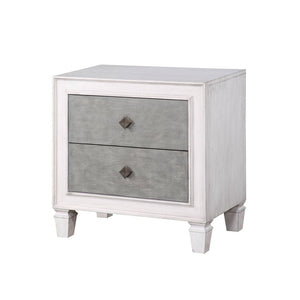 Katia - Weathered Night Stand - Gray / White by Couch.com