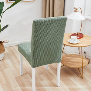Chair Cover Polyester Fiber Elastic Stool Cover Hotel Restaurant Chair Antifouling Cover  Washable Spandex Kitchen Chair Covers for Dining Room Christmas Decoration Holiday Party Protector for Kitchen