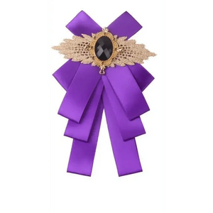 Charming  Butterfly Ladies Bowtie Casual Solid Color Rhinestone Brooch Bowties For Women Fashionable Wedding  Bowtie