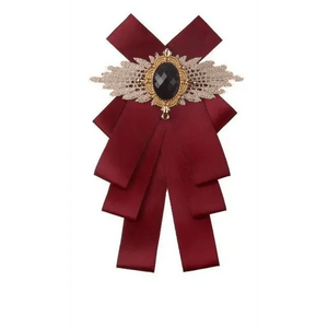 Charming  Butterfly Ladies Bowtie Casual Solid Color Rhinestone Brooch Bowties For Women Fashionable Wedding  Bowtie
