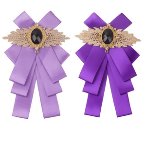 Charming  Butterfly Ladies Bowtie Casual Solid Color Rhinestone Brooch Bowties For Women Fashionable Wedding  Bowtie
