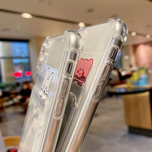 Charming Card Phone Case For iPhone 14 13 12 11 Pro Max 7 8 Plus X XR XS Max Transparent Wallet Soft Bumper Back Cover Funny Couple Transparent Soft iphone Cover