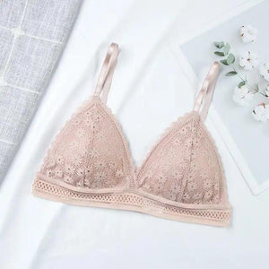 Charming Floral Lace Bra Top For Women Push Up Female Lingerie breathable Bralette Removable Pad Thin Fashion New Wireless Bras