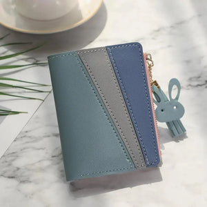 Charming Hit Color Short Tassels Wallets,Bags Zipper PU Leather, Card Holder, Pendant Coin Purse, Card Cash Clutch For Women And Girls