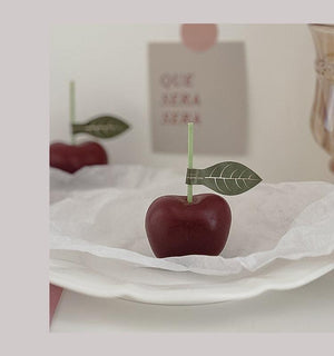 Cherry Candle Creative Decoration Soy Wax Aromatherapy Candle Home Decoration Scented Candle Red Cherry Candle Cherry Shaped Scented Candle Mini Paraffin Wax Candle Small Scented Candle Wax Decorative Candle For Bedroom Bathroom Decoration Parties