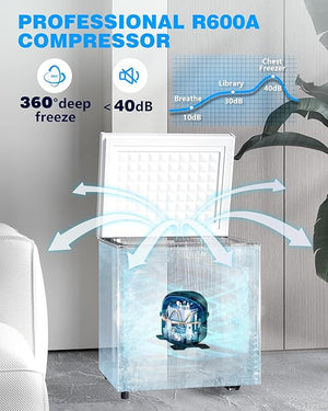 Chest Freezer with Removable Basket