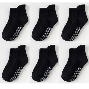 Children Cotton  6 Pairs/Set Anti-slip Socks For Boys Girl Rubber Kid Floor Sock With Grips For 0 To 6 Years Kids