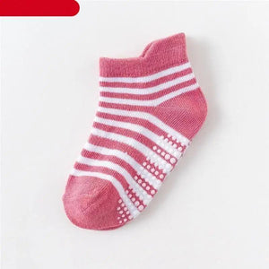 Children Cotton  6 Pairs/Set Anti-slip Socks For Boys Girl Rubber Kid Floor Sock With Grips For 0 To 6 Years Kids