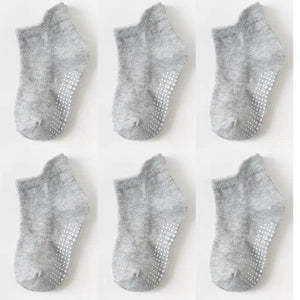 Children Cotton  6 Pairs/Set Anti-slip Socks For Boys Girl Rubber Kid Floor Sock With Grips For 0 To 6 Years Kids