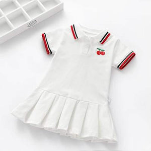 Children Dress Spring Summer Turn-Down Collar