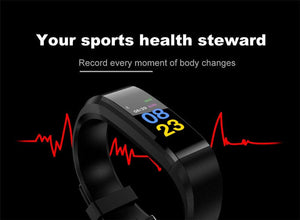Childrens Sports Watch LED Display Touch Color Screen Top Electronic Watch Waterproof Heart Rate Pedometer Fitness Tracker Heart Rate Sleep And Stress Monitoring Water Resistant Fitness Watch