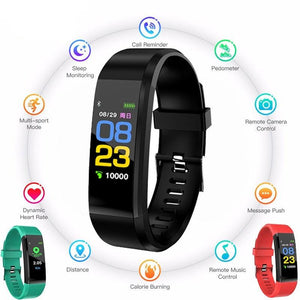 Childrens Sports Watch LED Display Touch Color Screen Top Electronic Watch Waterproof Heart Rate Pedometer Fitness Tracker Heart Rate Sleep And Stress Monitoring Water Resistant Fitness Watch