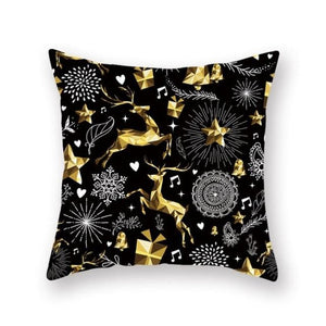 Christmas Decorations Snowflake Santa Claus Merry Christmas Cover Cushion Pillowcase Xmas Holiday Couch Pillows Rustic Christmas Decorations Winter Pillowcase for Living Room Home Happy New Year