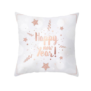 Christmas Decorations Snowflake Santa Claus Merry Christmas Cover Cushion Pillowcase Xmas Holiday Couch Pillows Rustic Christmas Decorations Winter Pillowcase for Living Room Home Happy New Year