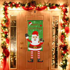 Christmas Door Hanging Flag Decor