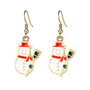Christmas Ear Decor Hooks Creative Ladies Holiday Earrings