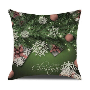 Christmas Green Stripe Pattern Cotton Linen Throw Pillow Christmas Stripe Pillow Cases Christmas Green Decorative Cushion Cover Cotton Linen Pillowcase Indoor Sofa Decorations Home Sofa Decorative Pillowcase 45X45CM