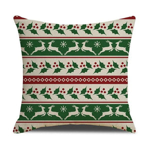 Christmas Green Stripe Pattern Cotton Linen Throw Pillow Christmas Stripe Pillow Cases Christmas Green Decorative Cushion Cover Cotton Linen Pillowcase Indoor Sofa Decorations Home Sofa Decorative Pillowcase 45X45CM