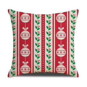 Christmas Green Stripe Pattern Cotton Linen Throw Pillow Christmas Stripe Pillow Cases Christmas Green Decorative Cushion Cover Cotton Linen Pillowcase Indoor Sofa Decorations Home Sofa Decorative Pillowcase 45X45CM