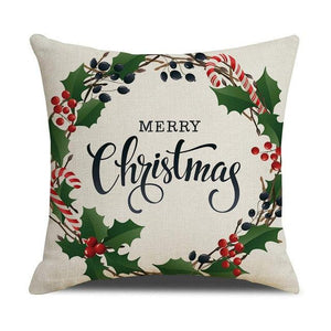 Christmas Green Stripe Pattern Cotton Linen Throw Pillow Christmas Stripe Pillow Cases Christmas Green Decorative Cushion Cover Cotton Linen Pillowcase Indoor Sofa Decorations Home Sofa Decorative Pillowcase 45X45CM