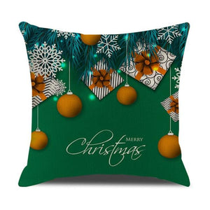 Christmas Green Stripe Pattern Cotton Linen Throw Pillow Christmas Stripe Pillow Cases Christmas Green Decorative Cushion Cover Cotton Linen Pillowcase Indoor Sofa Decorations Home Sofa Decorative Pillowcase 45X45CM
