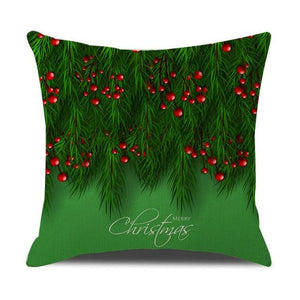 Christmas Green Stripe Pattern Cotton Linen Throw Pillow Christmas Stripe Pillow Cases Christmas Green Decorative Cushion Cover Cotton Linen Pillowcase Indoor Sofa Decorations Home Sofa Decorative Pillowcase 45X45CM