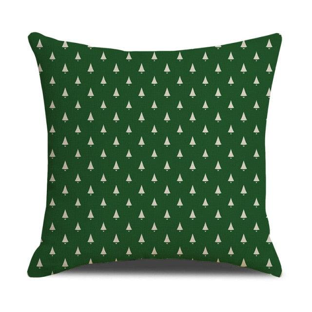 Christmas Green Stripe Pattern Cotton Linen Throw Pillow Christmas Stripe Pillow Cases Christmas Green Decorative Cushion Cover Cotton Linen Pillowcase Indoor Sofa Decorations Home Sofa Decorative Pillowcase 45X45CM