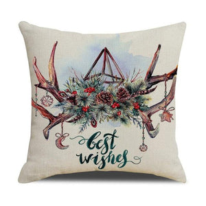 Christmas Green Stripe Pattern Cotton Linen Throw Pillow Christmas Stripe Pillow Cases Christmas Green Decorative Cushion Cover Cotton Linen Pillowcase Indoor Sofa Decorations Home Sofa Decorative Pillowcase 45X45CM