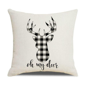 Christmas Pillow Covers Xmas Decorative Christmas Pillow Covers Christmas Decor Pillow Cases Retro Beautiful Cushion Cover Throw Pillowcase Winter Holiday Cushion Case For Home Decor 45x45CM