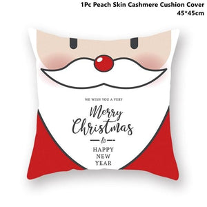 Christmas Pillowcase Santa Cluas Pillow Covers Xmas Holiday Couch Pillows Rustic Christmas Decorations Winter Pillowcase For Home Living Room Xmas Ornaments Navidad Gifts