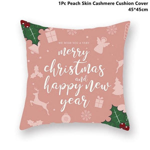 Christmas Pillowcase Santa Cluas Pillow Covers Xmas Holiday Couch Pillows Rustic Christmas Decorations Winter Pillowcase For Home Living Room Xmas Ornaments Navidad Gifts