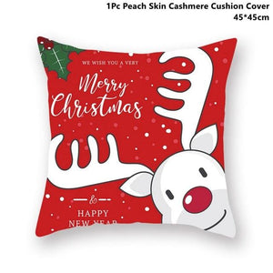 Christmas Pillowcase Santa Cluas Pillow Covers Xmas Holiday Couch Pillows Rustic Christmas Decorations Winter Pillowcase For Home Living Room Xmas Ornaments Navidad Gifts