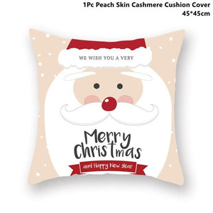 Christmas Pillowcase Santa Cluas Pillow Covers Xmas Holiday Couch Pillows Rustic Christmas Decorations Winter Pillowcase For Home Living Room Xmas Ornaments Navidad Gifts