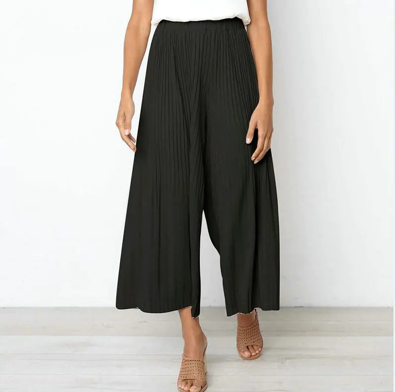 Stylish Loose Wrinkle-Detail Casual Pants for Summer